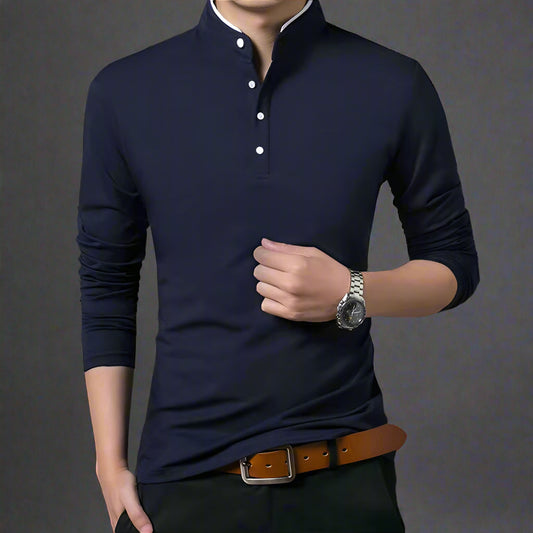 Classic Mandarin Henley